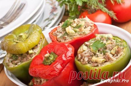 Перец, фаршированный рисом и кабачком - быстро, вкусно и просто