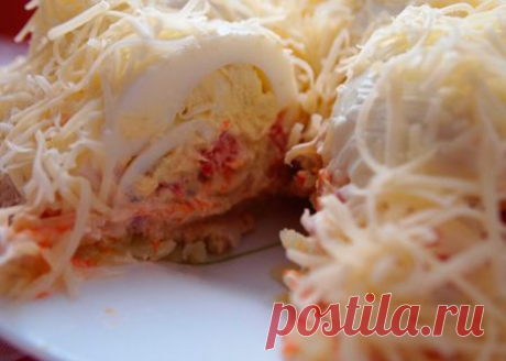 Салат &quot;Сугроб&quot;. Коллекция вкусных кулинарных рецептов салата &quot;Сугроб&quot; - ингредиенты и советы по правильному приготовлению.