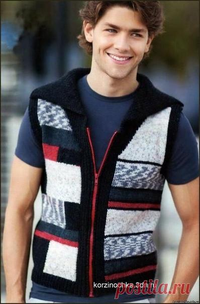СТИЛЬНЫЙ МУЖСКОЙ ЖИЛЕТ

РАЗМЕР: СТАНДАРТНЫЙ

ВАМ ПОТРЕБУЕТСЯ: LANAGOLD
ЦВЕТ: 151 АНТРАЦИТОВЫЙ МЕЛАНЖ
КОЛИЧЕСТВО МОТКОВ: 2 MOTiF
ЦВЕТ: 3007
КОЛИЧЕСТВО МОТКОВ:3
СПИЦЫ: № 4,5

Используемые техники вязания: ЛИЦЕВАЯ ГЛАДЬ, РЕЗИНКА

КАК ВЯЗАТЬ ЖИЛЕТ

1_я ПЕРЕДНЯЯ ПОЛОЧКА:

1. Антрацитовой нитью набрать 5 5 петель и связать 10 рядв резинкои 1x1, попеременно провязывая 1 лицевую и 1 изнаночную петлю.

2.Далее вязать в следующем порядке:
9 петель резинкой 1x1 антрацитовой нитью (эт...