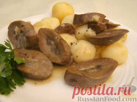 Рецепт: Почки свиные тушеные на RussianFood.com