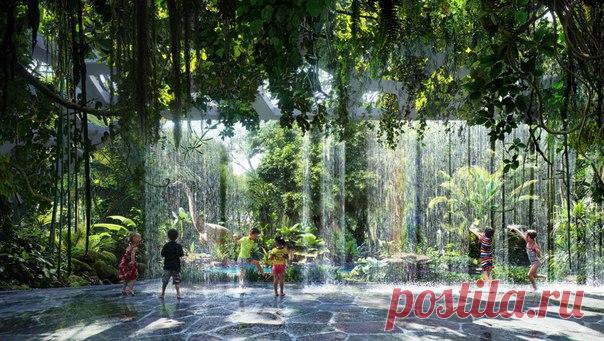 В дубайском небоскребе выращивают кусочек тропических джунглей площадью 7000 квадратных метров. Так расположенный там отель компенсирует удаленность от пляжей.