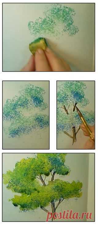 (193) Artist Gay Kraeger's tips for making trees with a 