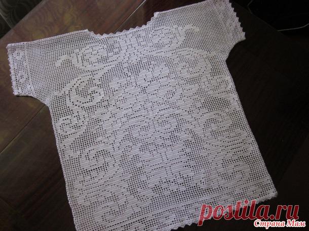 . Туника сиреневая филе - Вязание - Страна Мам