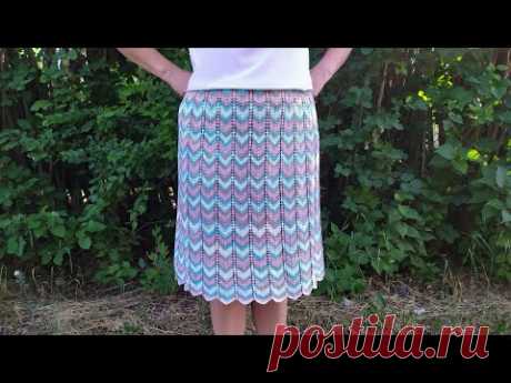 Юбка спицами из ALIZE «Bella Batik».МК.