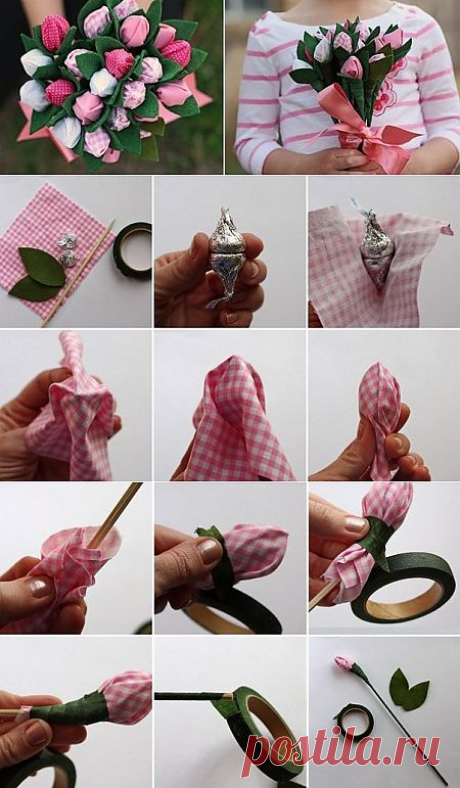 Букет из конфет. Букет для маленьких сластен