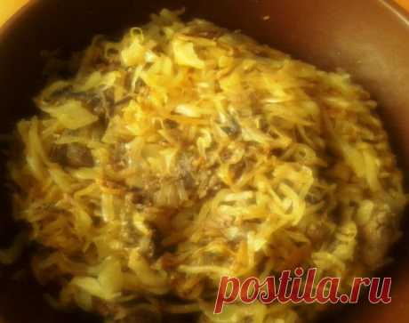 Жареная капуста с куриной печенью рецепт с фото пошагово - 1000.menu