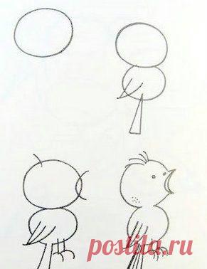 Рисуем с детьми животных и птиц. Разные способы.