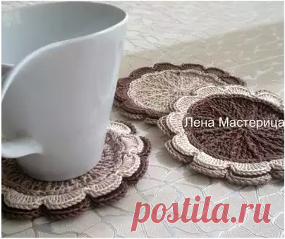 Вяжем уютные подставки под горячее. Два мастер-класса.