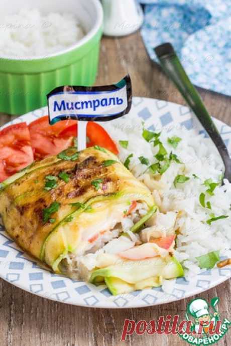 Рыба в конверте из кабачка - кулинарный рецепт