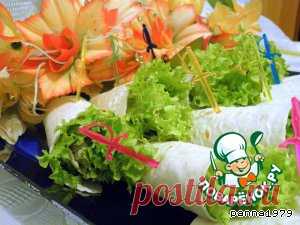 Закусочные рулетики с говядиной и грецким орехом - кулинарный рецепт