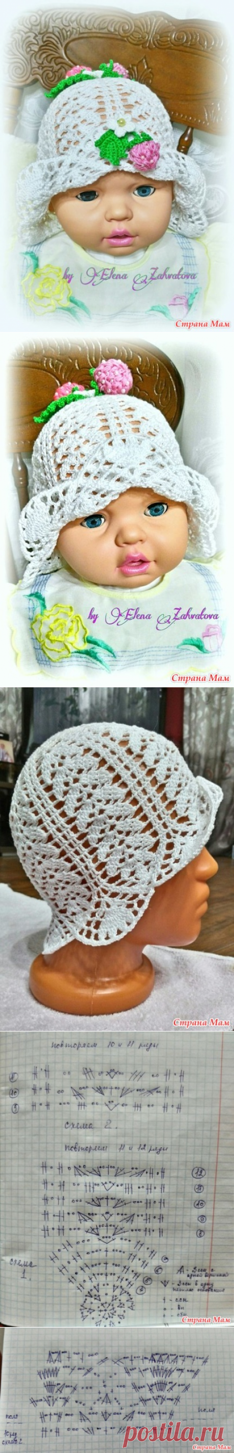 . Панамка &quot;Малинка&quot; - В.Г.У. - Вязаные Головные Уборы - Страна Мам