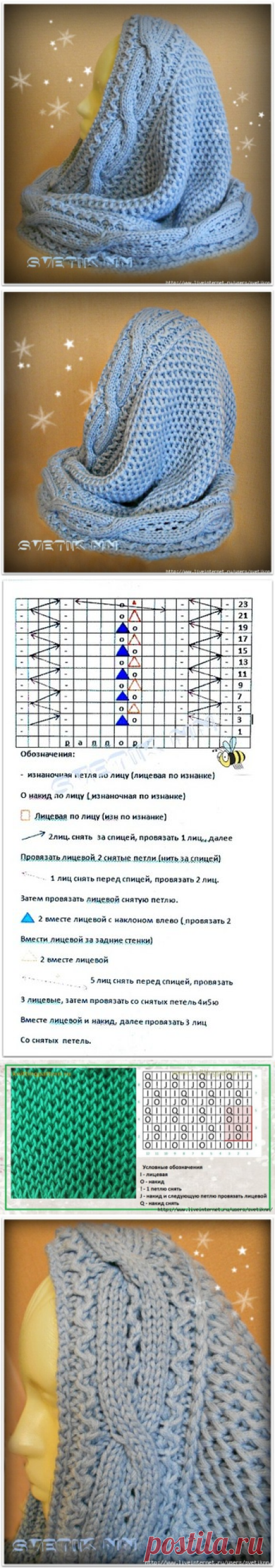 снуд &quot; Талая вода&quot; спицами
