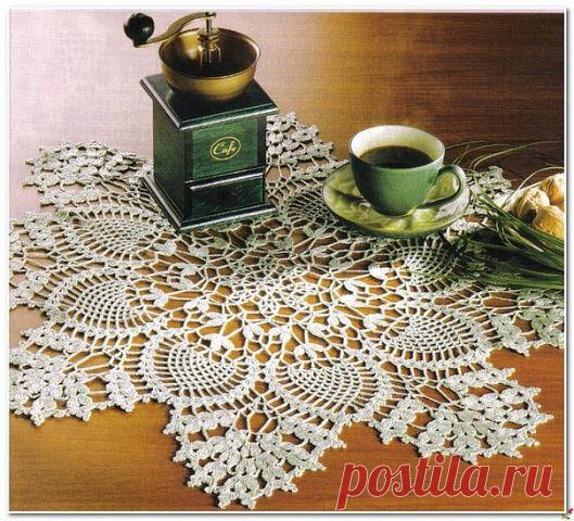 Салфетка (из интернета) | Вязание крючком для начинающих