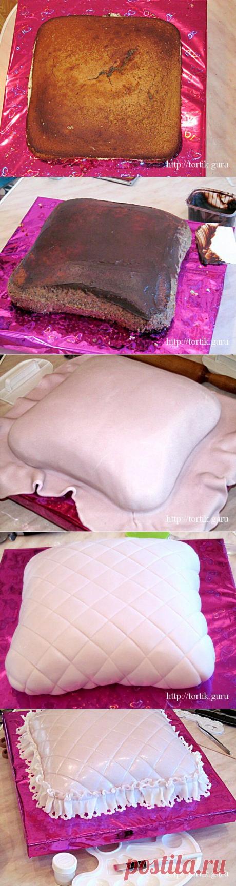Торт Подушка с диадемой - Мастер-классы по украшению тортов - Мастер-классы - Рецепты и мастер-классы - ТортикГуру