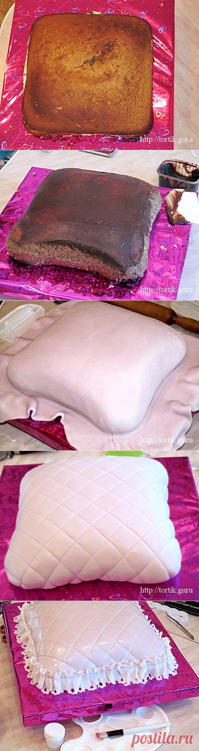 Торт Подушка с диадемой - Мастер-классы по украшению тортов - Мастер-классы - Рецепты и мастер-классы - ТортикГуру