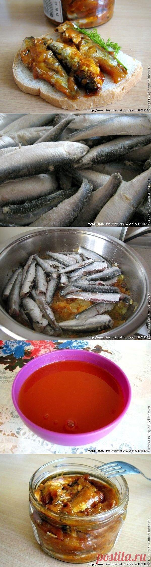 Домашняя килька в томате
