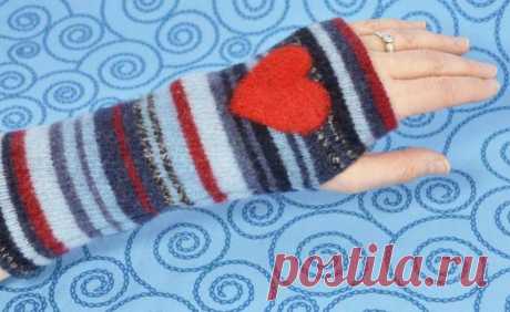 Митенки Валентинов день / KNITLY.com - блог о рукоделии, мастерклассы