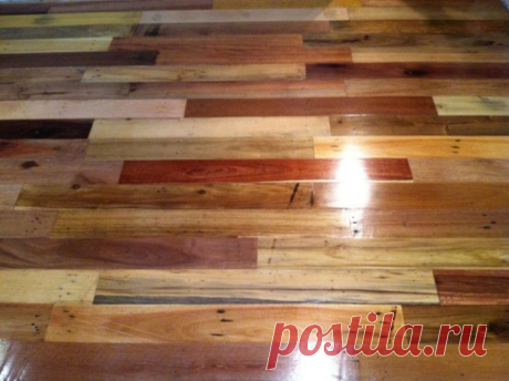 Пол из старых поддонов