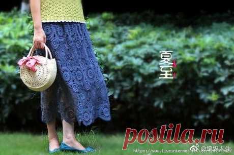 Красивая длинная юбка из круглых мотивов. Схемы

#ЮбкаКрючком #ВязаниеКрючком
