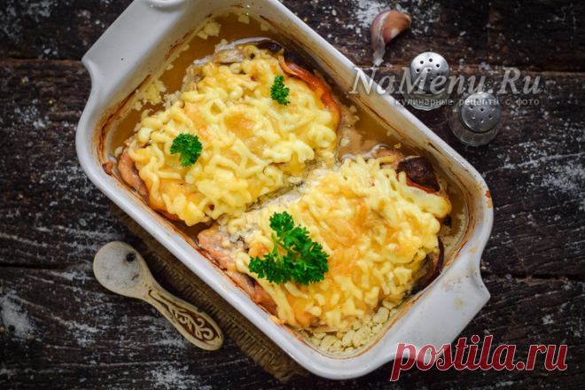 Куриное филе с грибами и сыром в духовке, рецепт с фото