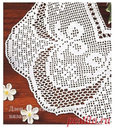 Бордюры, салфетки, кайма, связанные крючком в филейной технике | Красивое и интересное вязание | Яндекс Дзен