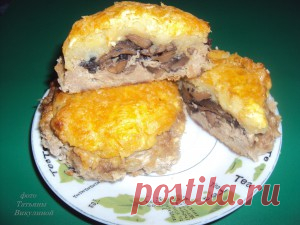 Гнезда из фарша с картофелем, грибами и сыром — Троичанка