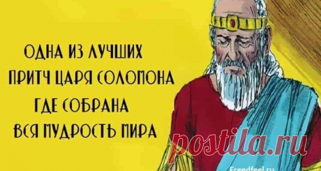 Одна из лучших притч царя Соломона, где собрана вся мудрость мира