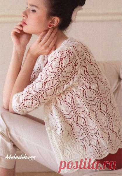 Топ и жакет ажурным узором 

#топ@knittinglove
#жакет@knittinglove