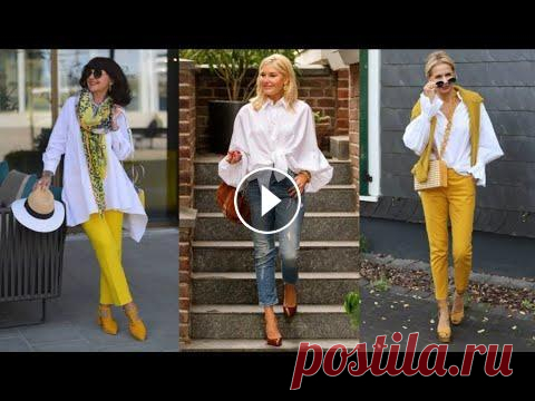 White shirt - the best looks for women 50+#элегантныеобразы#белаярубашка#классическийстиль...