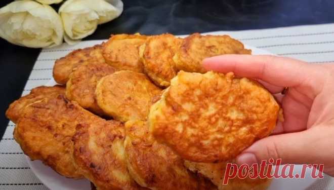 Ленивые пирожки с капустой для перекуса. Никакой возни с тестом. Вкуснее и полезнее Простые пирожки с капустой без замеса теста. Быстро и очень вкусно.