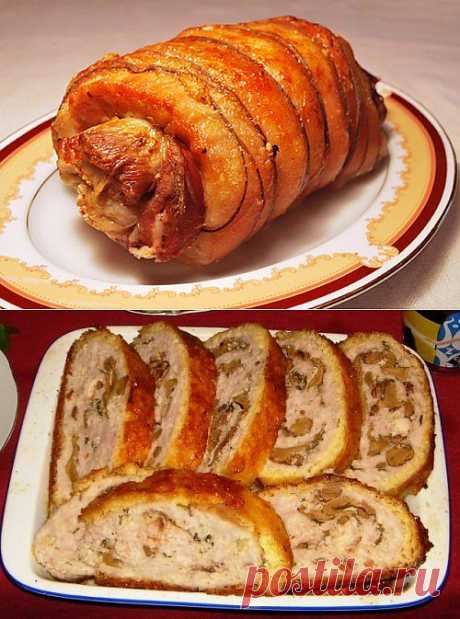 Тонкости и рецепты приготовления мясного рулета из свинины / Простые рецепты