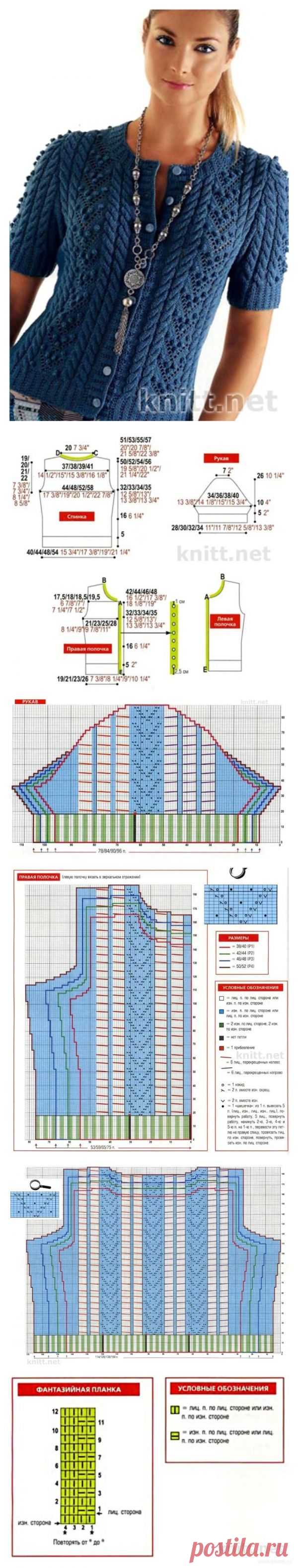 http://knitt.net/vyazanyj-spicami-zhaket-s-korotkim-rukavom.html