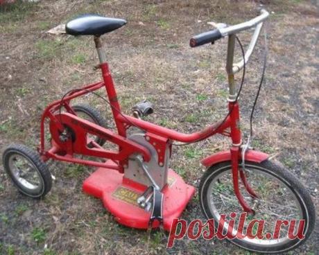 Уникальная техника специального назначения, которую вряд ли встретишь в обычной жизни  Велосипед-газонокосилка