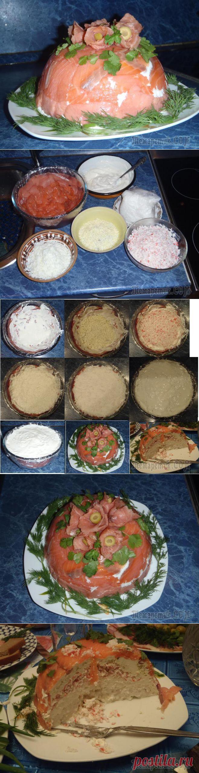 Цукотто из красной рыбы или Торт рыбный "Праздничный"