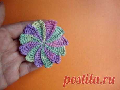 Вязаные крючком цветы Урок 28 Crochet flower pattern
