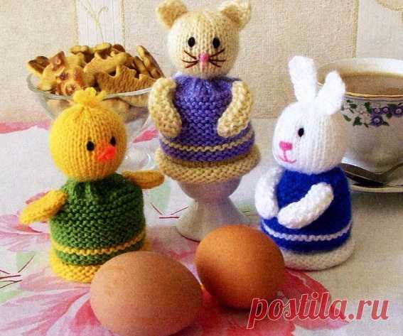 Вязаные чехлы-грелки для пасхальных яиц