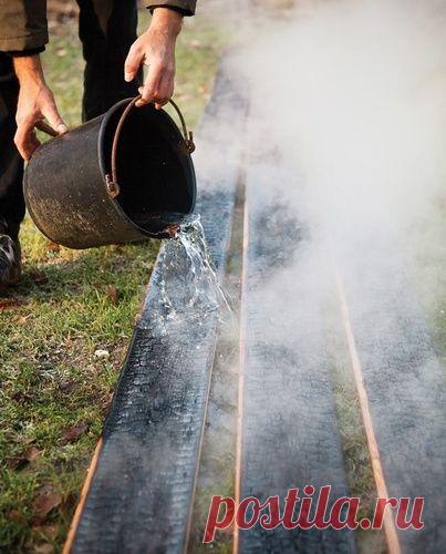 Отделка обожженным деревом - естественный способ повысить устойчивость древесины