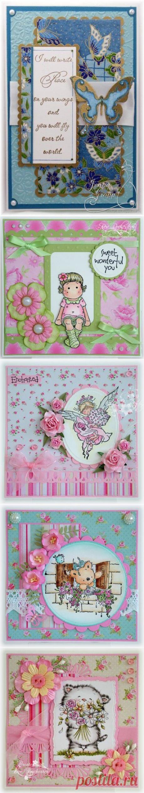 Открыточки 6 скрапбукинг ручная работа.