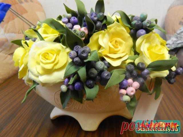 Мастер класс. Букет из полимерной глины и холодного фафора