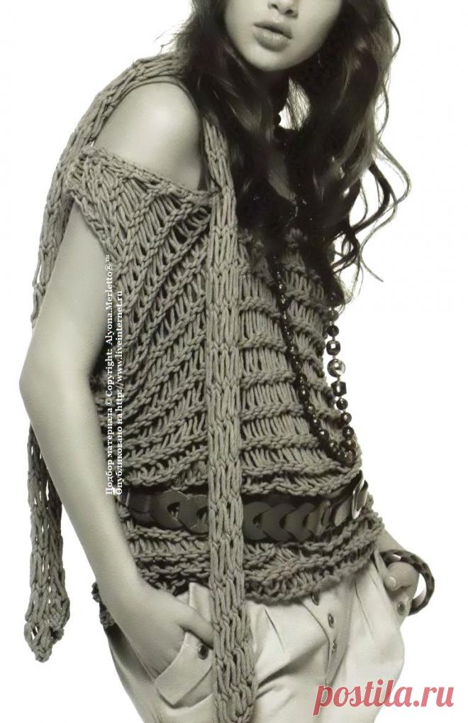 Пуловер и шарфик ...от Phildar (Франция) с полным переводом