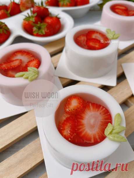 🍓🍓 Coconut Milk Agar Jelly Cake.
