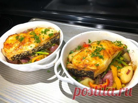РЫБА В ДУХОВКЕ необыкновенная. Как я готовлю очень вкусный ужин, пальчики оближешь!