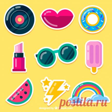 Красочный набор современных наклеек Более миллиона свободных векторов, PSD, фотографии и бесплатные иконки. Эксклюзивные халявы и все графические ресурсы, которые необходимые для ваших проектов