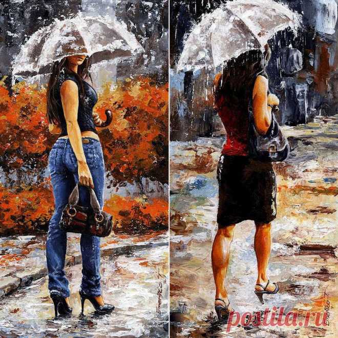 Леди в красном \художник Emerico Imre Toth