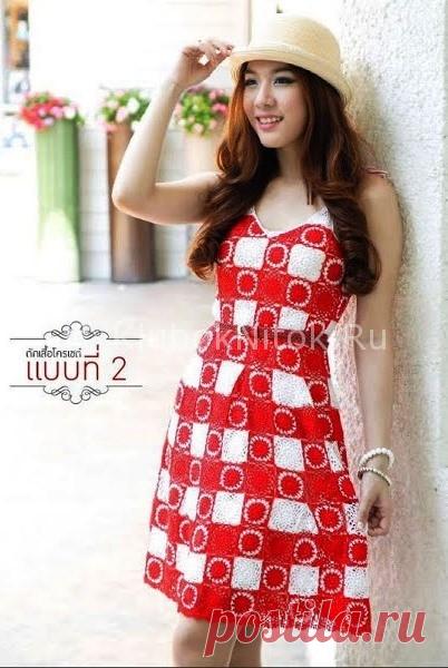 Яркий сарафан | Вязание для женщин | Вязание спицами и крючком. Схемы вязания.