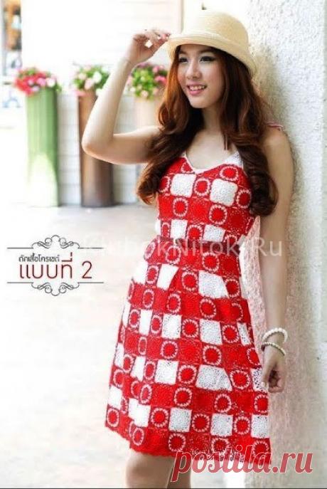 Яркий сарафан | Вязание для женщин | Вязание спицами и крючком. Схемы вязания.