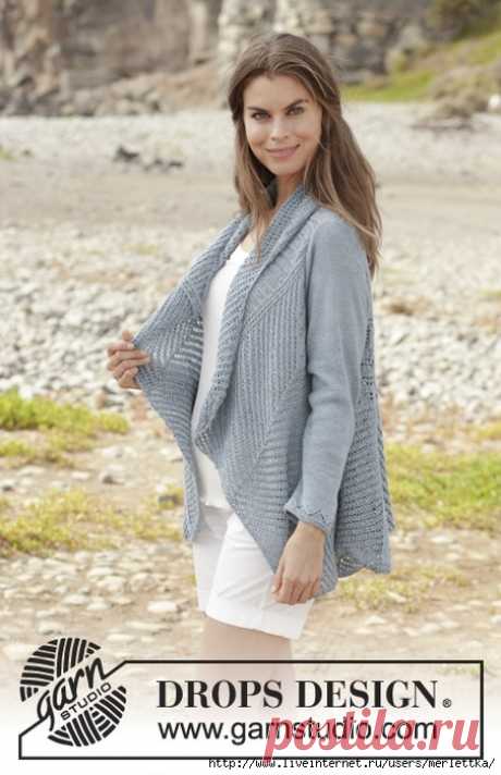 DROPS 191-6 Seaside Dreamer ☼ Жакет спицами / Всё из мира рукоделия (изучаю и делюсь различными техниками и видами рукоделия)