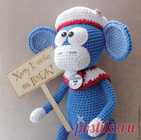 Вяжем крючком веселую обезьянку - Ярмарка Мастеров - ручная работа, handmade