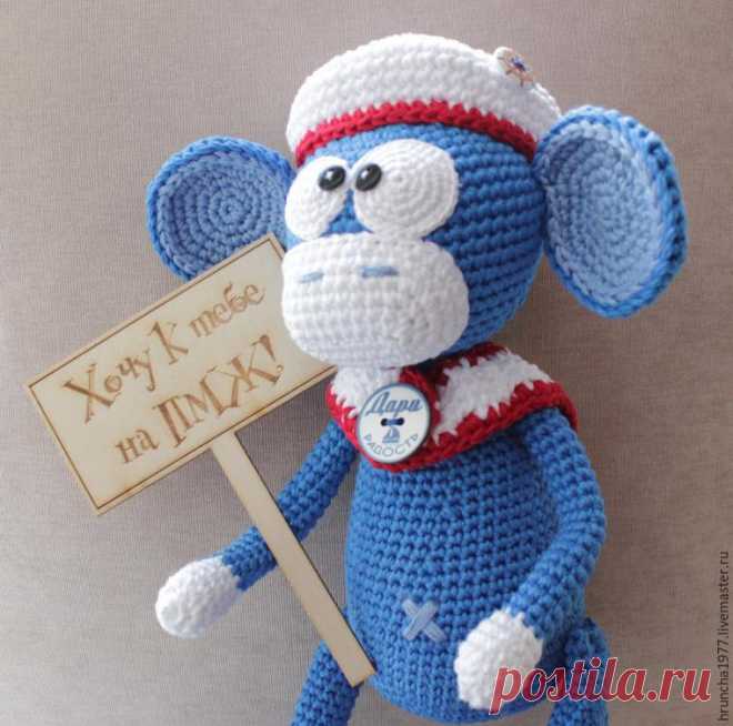 Вяжем крючком веселую обезьянку - Ярмарка Мастеров - ручная работа, handmade