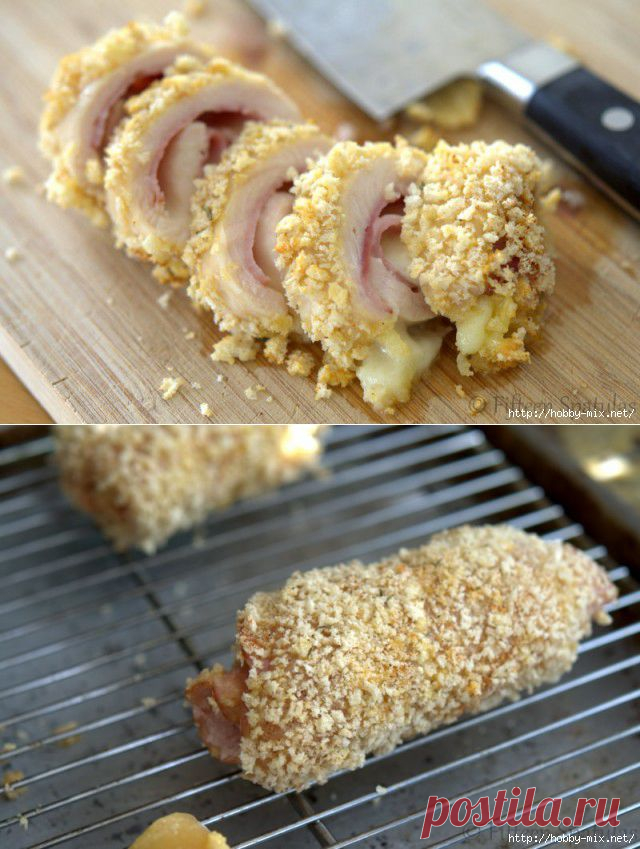 Куриные рулетики Cordon Bleu.